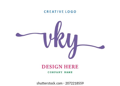 El logotipo de las letras de VKY es sencillo, fácil de entender y autoritario