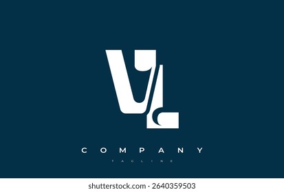 VL Abstract Geometric Logo Design. Modern and elegant logo design with simplistic typography elements, showcasing branding excellence.