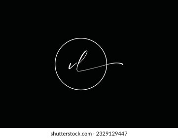 VL Alphabet letters logo design and Monogram logo