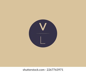 VL letter modern elegant logo design vector images