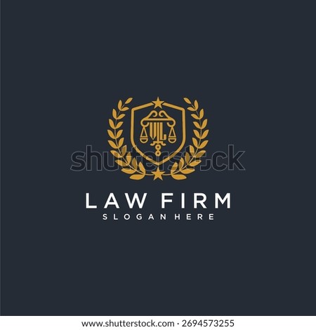 VL letter monogram logo for lawfirm with pillar and leaf image design