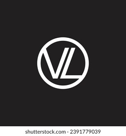 vl letter, monogram, logo vector, template, design, minimal, black white, color,