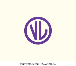 Plantilla vectorial de diseño de logotipo VL
