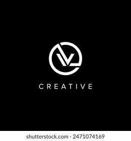 VL LV Alphabet Letter logo design. Initial Vector symbol.