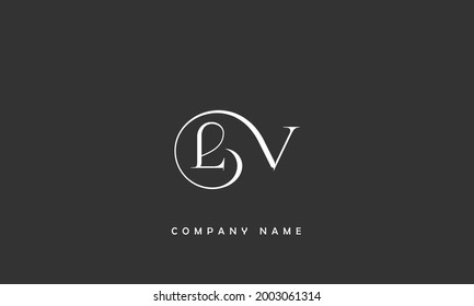 VL, LV Alphabets Letters Logo Monogram