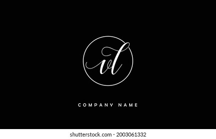VL, LV Alphabets Letters Logo Monogram