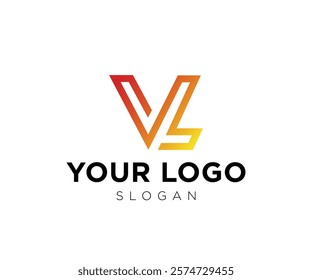 VL or LV initials vector logo design