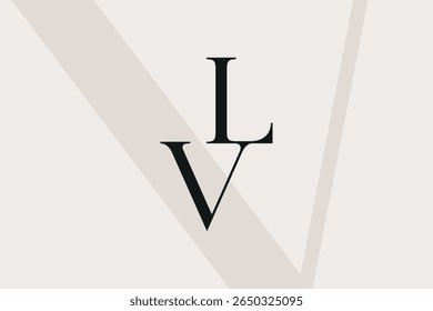 VL or LV letter logo icon design. Classic style luxury initials monogram.