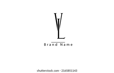 VL LV V L Abstract Vector Logo Monogram Template