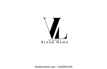 VL LV V L abstract vector logo monogram template