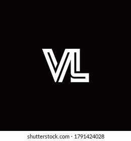 Vl Monogram Logo Abstract Line Design Stock Vector (Royalty Free ...