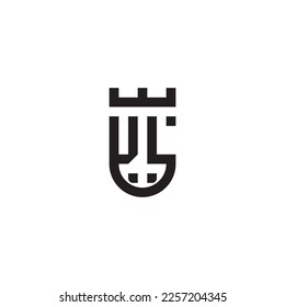 VL shield concept retro logo in high quality professional design that will print well across any print media