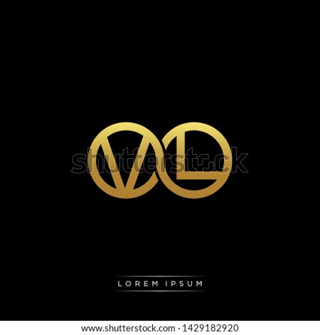 VL V L initial letter linked circle capital monogram logo modern template