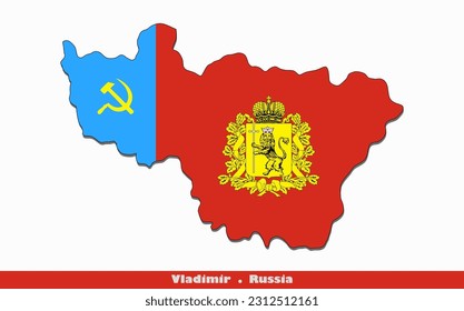 Bandera de Vladimir - Óblast de Rusia