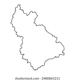 Vladimir Oblast map, administrative division of Russia. Vector illustration.