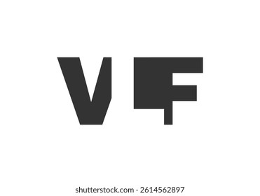 VLF logo design. Initial letter V L F bold font style for tech startups, consulting, corporate branding. Creative company name, headlines typography identity, trendy logotype. Vector illustration.
