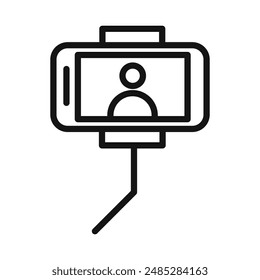 Marca de icono de Vlog en estilo relleno