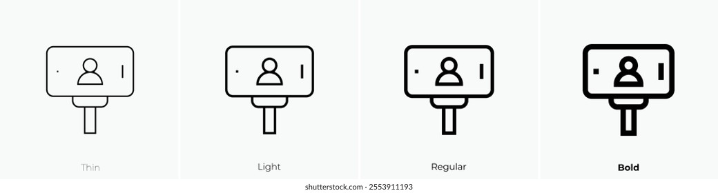 vlog icon. Thin, Light Regular And Bold style design isolated on white background