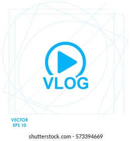 Vlog  icon. Vector design.