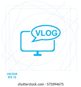 Vlog   icon. Vector design.