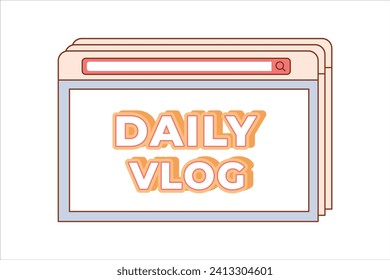 Vlog Video Frame Sticker Design