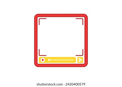 Vlog Video Frame Sticker Design