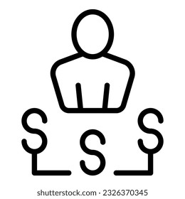 Vlogger influence icon outline vector. Kol leader. Social media