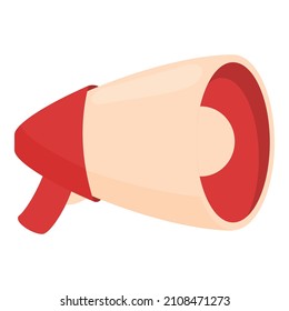 Vlogger megaphone icon cartoon vector. Live stream. Video creator
