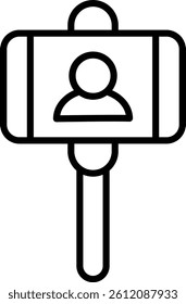 Vlogger Vector Line Icon Design