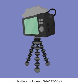 Vlogging Camera Icon Vector. Video Camera Illustration. Content Creator Video Camera vector 