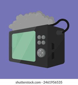 Vlogging Camera Icon Vector. Video Camera with Tripod Illustration. Content Creator Video Camera vector 