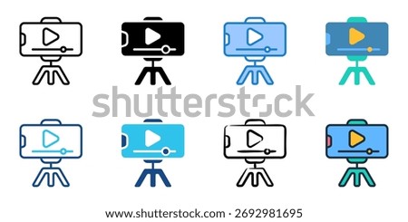 Vlogs icon set multiple style collection 

