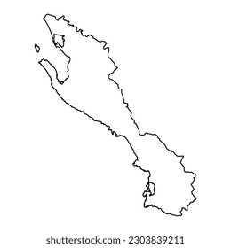 Vlore county map, administrative subdivisions of Albania. Vector illustration.
