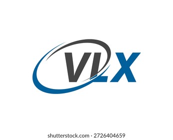 VLX letter creative modern elegant swoosh logo design. logos