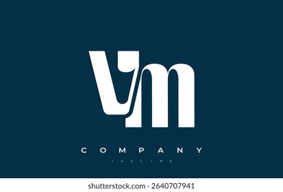VM Abstract Geometric Logo Design. Modern and elegant logo design with simplistic typography elements, showcasing branding excellence.
