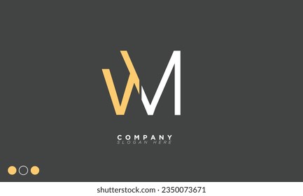 VM Alphabet letters Initials Monogram logo MV, V and M