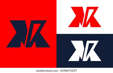 VM bold letter logo design.