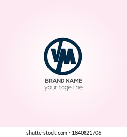 Diseño del logotipo de vectores de negocios de VM, diseño del logotipo de VM Creative, logotipo cooperativo, diseño de identidades