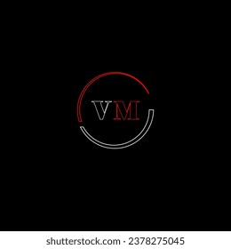plantilla de diseño de logotipo de letras modernas creativas de VM