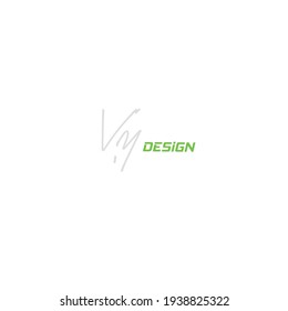 Logo manuscrito Vm para identidad