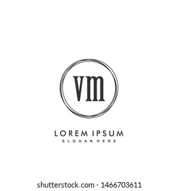 VM Initial beauty monogram logo vector