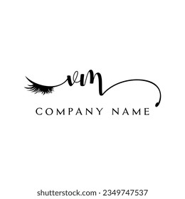 VM Logo-Logo-Logo-Wimpernvektor modern