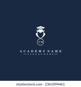VM Initials Academy Logo Vector Art Icons and Graphics