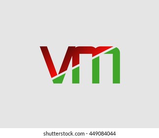 vM letter initial company M logo
