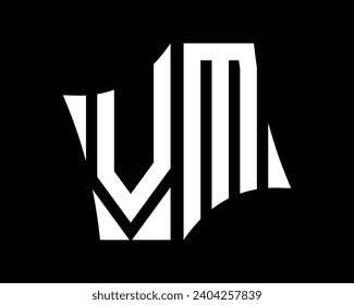 VM letter logo design vector art