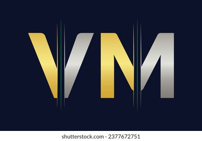 VM Letter Logo Template Illustration Design.