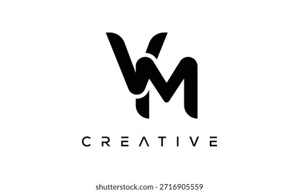 VM Letter Monogram Logo for Modern Creative Brand Identity