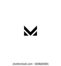 vm letter vector logo abstract