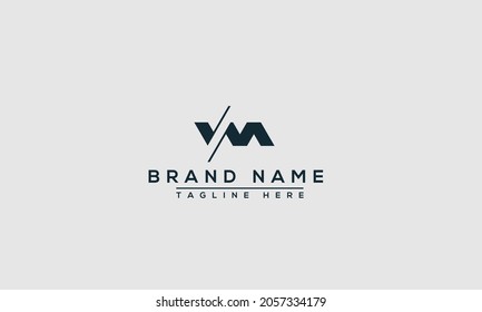 VM Logo Design Template Vector Graphic Branding Element.