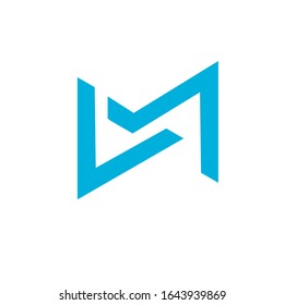 plantilla de signo vectorial de diseño de logotipo vm